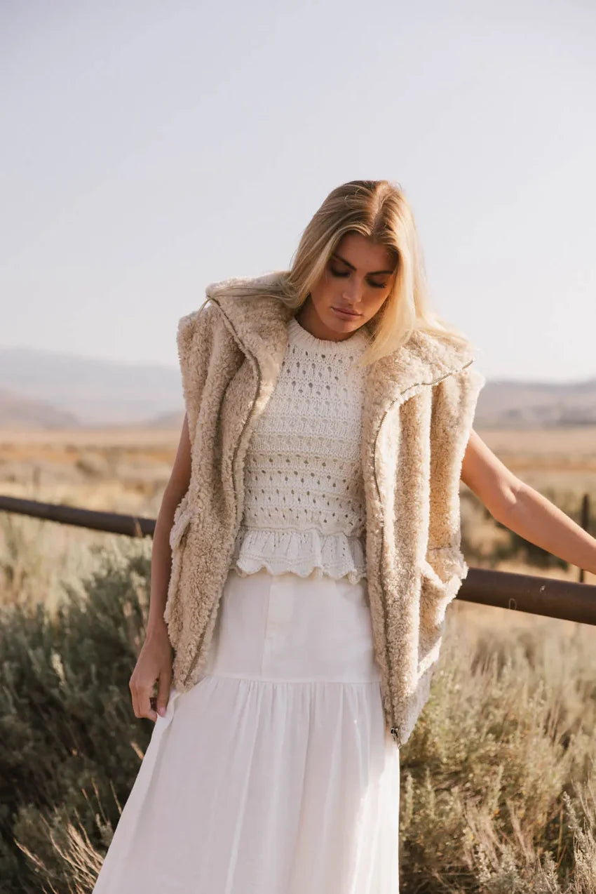 Melodie Sherpa Fleece Vest - FINAL SALE