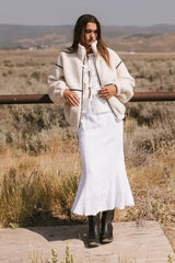 Gabby Fleece Zip Up in Cream - FINAL SALE