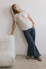 Callie Basic Tee in Natural - FINAL SALE
