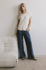 Callie Basic Tee in Natural - FINAL SALE