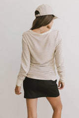 Kamari Striped Top in Clay - FINAL SALE