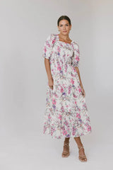 Luciana Floral Smocked Midi Dress - FINAL SALE