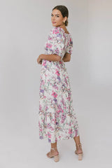 Luciana Floral Smocked Midi Dress - FINAL SALE