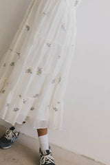 Ari Embroidered Floral Midi Dress - FINAL SALE