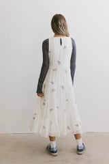 Ari Embroidered Floral Midi Dress - FINAL SALE