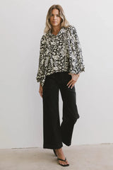 Nona Dolman Sleeve Blouse in Black - FINAL SALE
