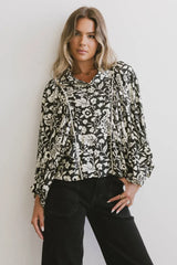 Nona Dolman Sleeve Blouse in Black - FINAL SALE