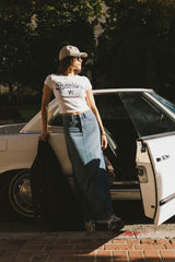 Western Academy Baby Tee - FINAL SALE