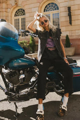 Taylor Denim Vest in Black - FINAL SALE