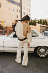 Abara Colorblock Sweater in Oatmeal - FINAL SALE