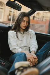 Leony Braided Sweater in Grey - FINAL SALE