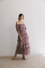Eugena Ruffled Maxi Dress in Lavender - FINAL SALE