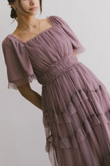 Eugena Ruffled Maxi Dress in Lavender - FINAL SALE