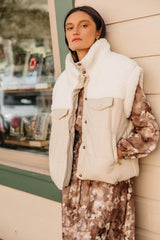 Lets Get Lost Vegan Vest in Cream - FINAL SALE