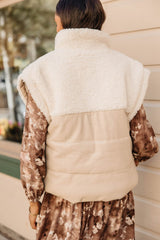 Lets Get Lost Vegan Vest in Cream - FINAL SALE