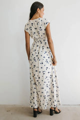 Daniella Floral Dress in Cream - FINAL SALE