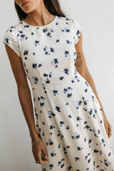 Daniella Floral Dress in Cream - FINAL SALE