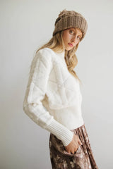 Sheena Quilted Jacket in Ivory - FINAL SALE