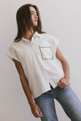 Elle Embroidered Button Up - FINAL SALE