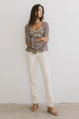 Billy Floral Chiffon Peplum Top - FINAL SALE