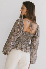 Billy Floral Chiffon Peplum Top - FINAL SALE