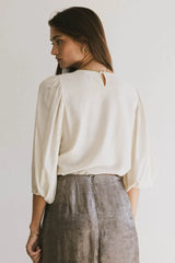 Nadine Blouse in Bone - FINAL SALE
