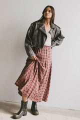 Pippin Plaid Maxi Skirt in Red - FINAL SALE