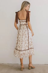 Zinnia Floral Tie Strap Dress - FINAL SALE