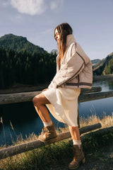Junia Quilted Jacket in Beige - FINAL SALE