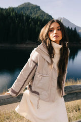 Junia Quilted Jacket in Beige - FINAL SALE