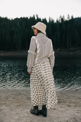 Pippin Plaid Maxi Skirt in Black - FINAL SALE