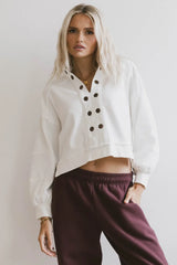 Maxfield Grommet Top in White - FINAL SALE