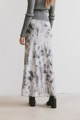 Chandler Abstract Maxi Skirt in Grey - FINAL SALE