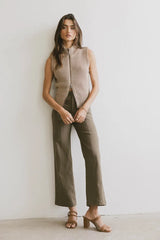 Monroe Zip Up in Mocha - FINAL SALE