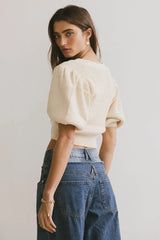 Axton Knit Cardigan in Natural - FINAL SALE