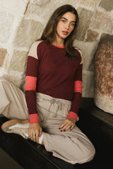 Sarai Ribbed Top in Burgundy - FINAL SALE