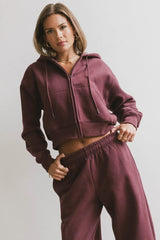 Ezra Zip Up in Burgundy - FINAL SALE