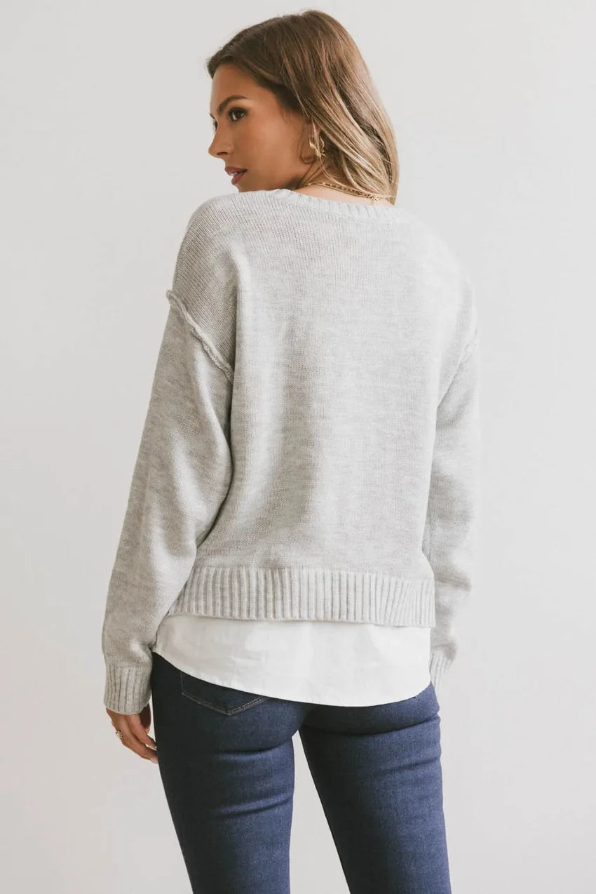 Marcel Knit Sweater in Grey - FINAL SALE
