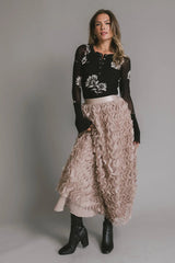 Yani Ruffle Tulle Maxi Skirt in Mauve - FINAL SALE