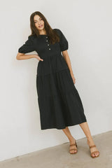 Leandra Midi Dress in Navy - FINAL SALE