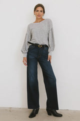 Kaori Top in Grey - FINAL SALE