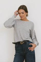 Kaori Top in Grey - FINAL SALE