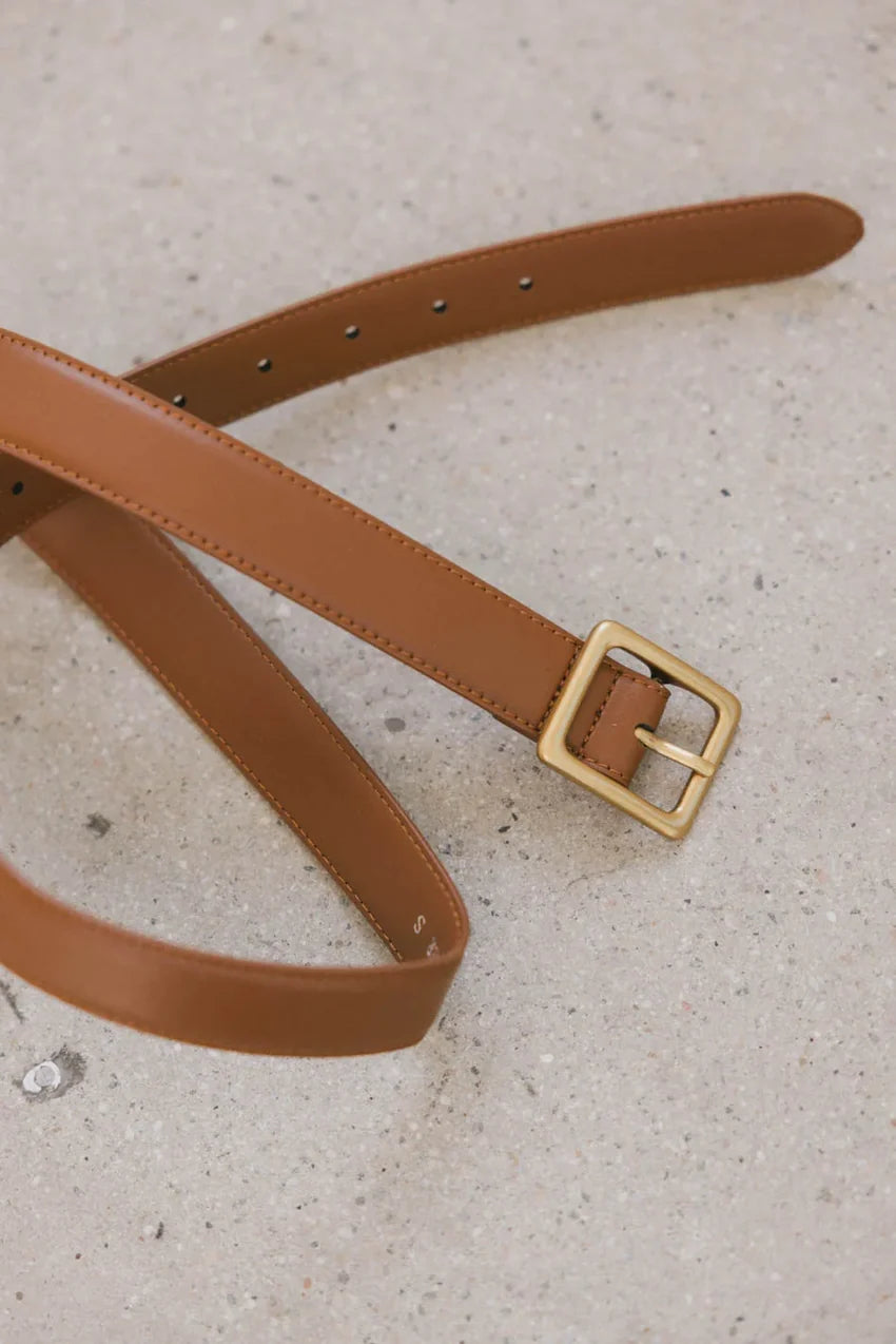 Oshen Leather Belt in Tan - FINAL SALE