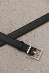 Siena Leather Belt in Silver - FINAL SALE