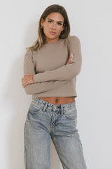 Hallie Top in Taupe - FINAL SALE