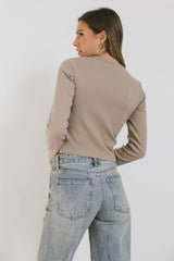 Hallie Top in Taupe - FINAL SALE