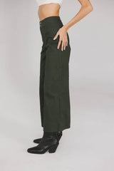 Aspen Wide Leg Pants in Hunter Green - FINAL SALE