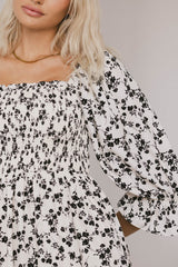 Kiran Floral Midi Dress in Cream - FINAL SALE