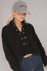 Maxfield Grommet Top in Black - FINAL SALE