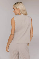 Eslyn Oversized Vest in Taupe - FINAL SALE